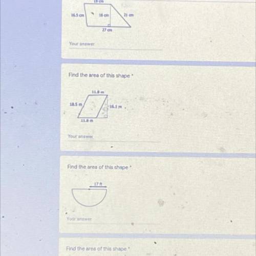 The area of these shapes is?