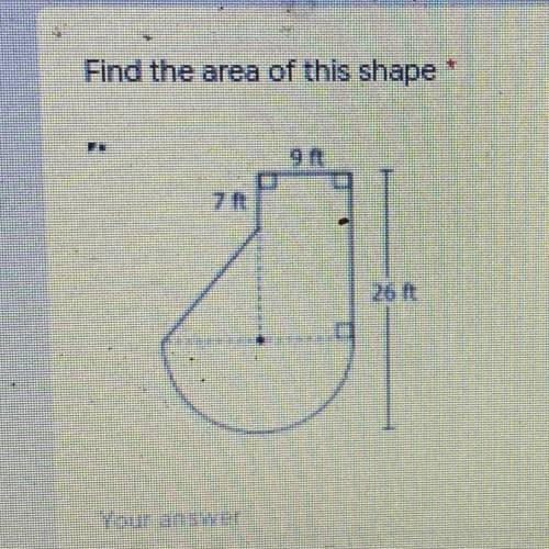 The area of this shape is