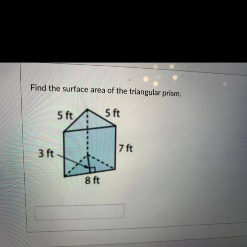 Find the surface area of the triangular prism.