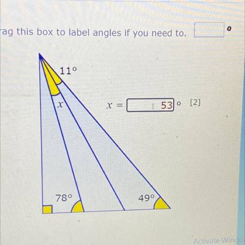 Is this answer correct?
(angel sums triangle)