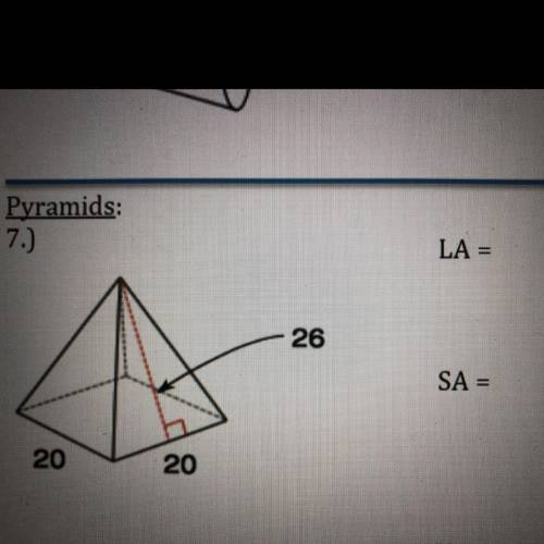 Does anyone know the LA and SA of this pyramid?