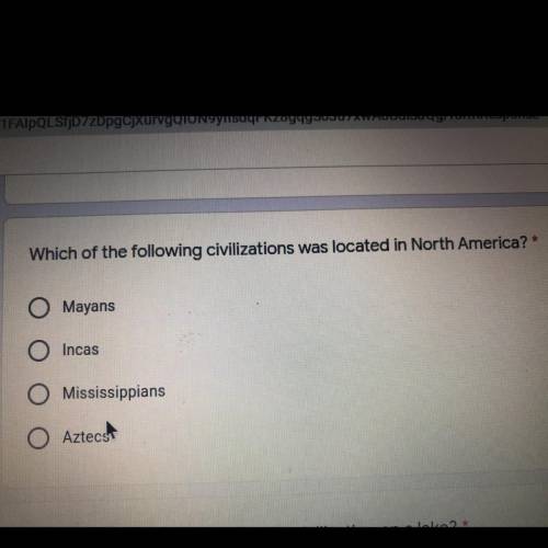 Which of the following civilizations was located in North America