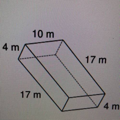 1. What is the volume of the rectangular prism?

a) 52 m^3
b) 1156 m^3
c) 680 m^3
d) 532 m^3