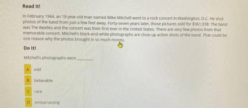 Read It!

In February 1964, an 18-year-old man named Mike Mitchell went to a rock concert in Washi