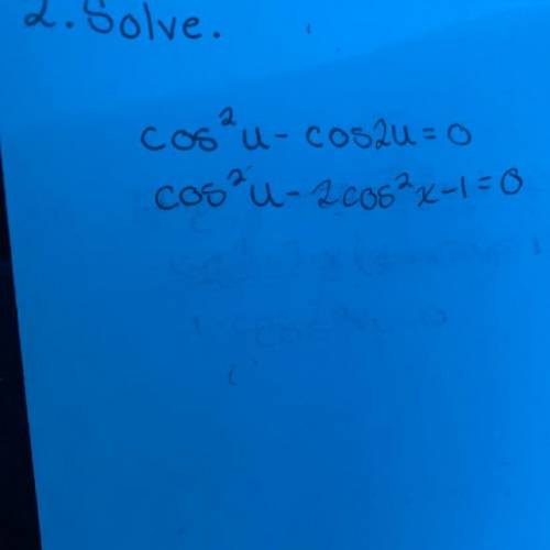 Solve using double angle formula?