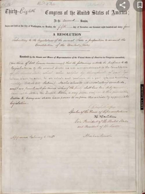 When was slavery abolished in united states?​
