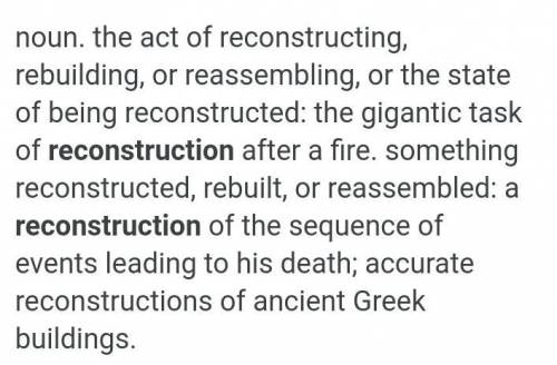 Reconstrucción refers