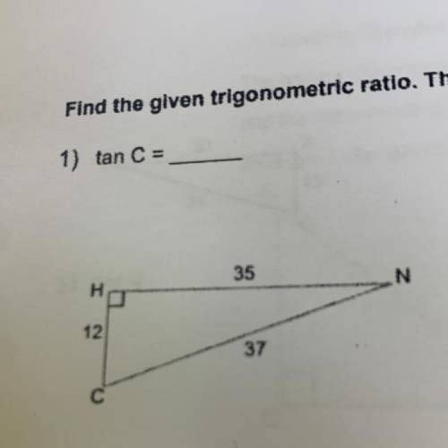 Find the given trigonometric ratio
