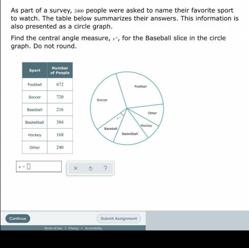 As part a survey, 2400 people were asked to name their favorite sport to watch.