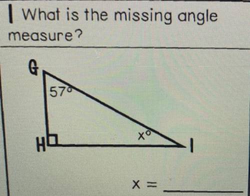 What is the missing angle measure?