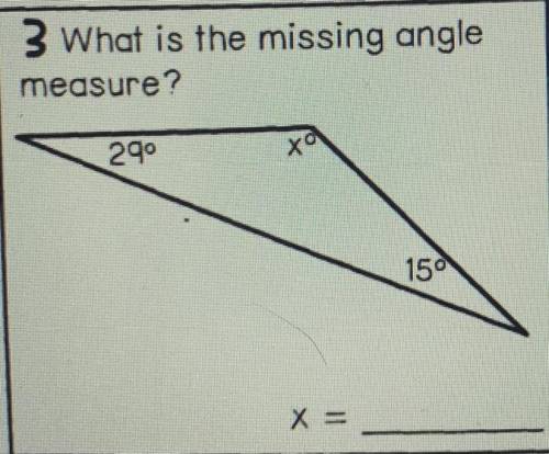 What is the missing angle
measure?