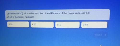 What is the lesser number?