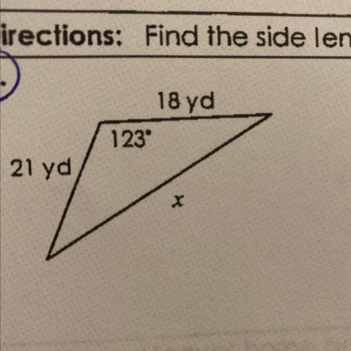 Can someone show me how to do this? You have to find the side length or angle measure.