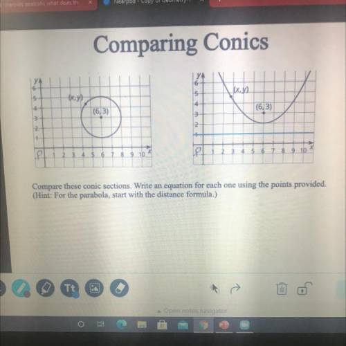 Comparing Conics

16.3
63
>
2
Compare these comic sections. Write an equation for each one usin