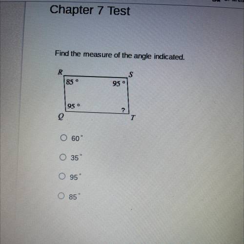 Find the measure of the angle indicated. PLS HELP