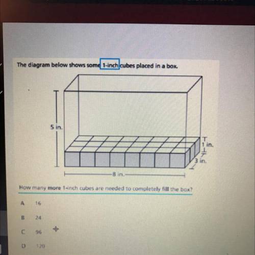 Please help and explain! And show work!

The diagram below shows some 1-inch cubes placed in a box