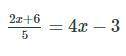 Use the equation to complete an algebraic proof that proves the answer is x = 7/6

Answer in a TWO