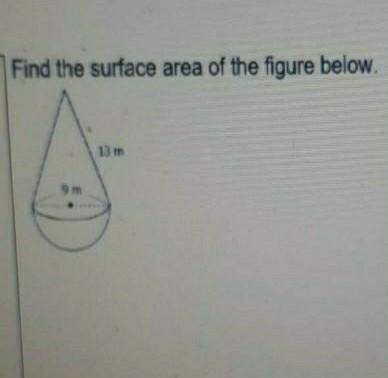 Find the surface area of the figure below​