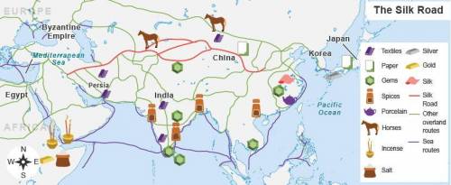 Which conclusion about trade on the Silk Road can be drawn from the map?

The Silk Road was limite