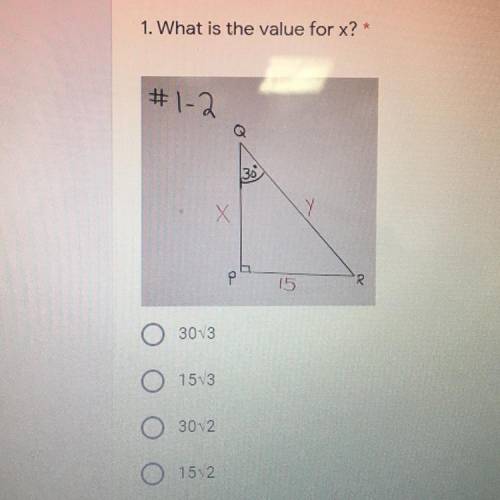 Special right triangle need help asap!