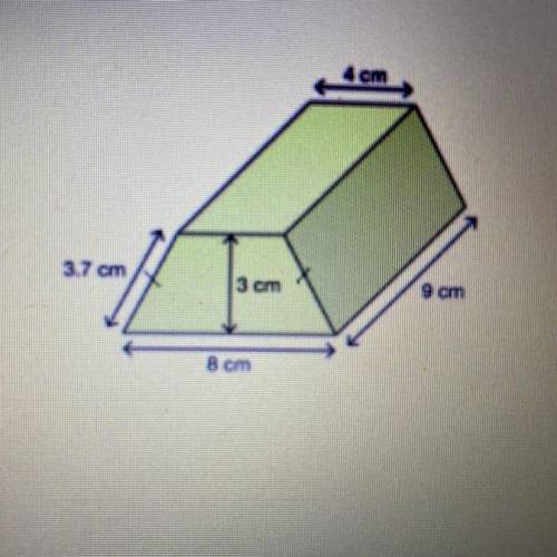 Find the surface area for the isosceles trapezoidal prism?