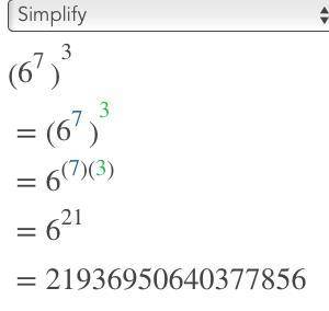 Simplify (6⁷)³please help asap!​