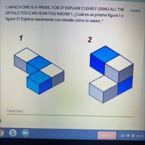 Please help

1. WHICH ONE IS A PRISM, 1 OR 2? EXPLAIN CLEARLY USING ALL THE
DETAILS YOU CAN HOW YO