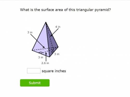 What is the surface area of this triangular pyramid?