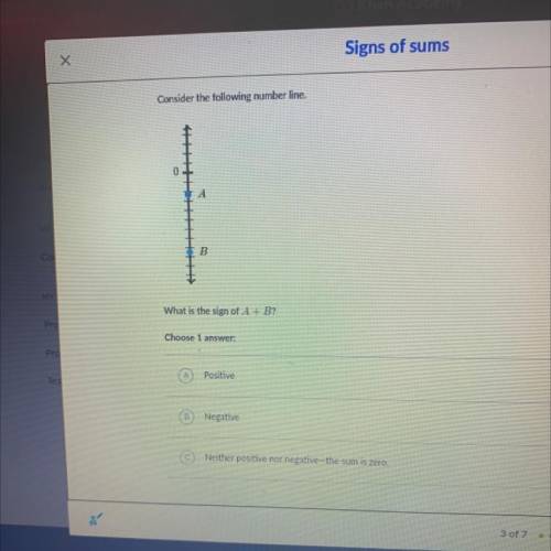 What is the sign of A + B