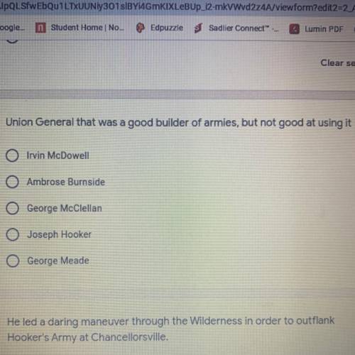 Does anyone know the answer out of these choices? it’s based on the civil war
