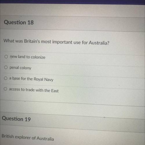 What was Britain’s most use for Australia?