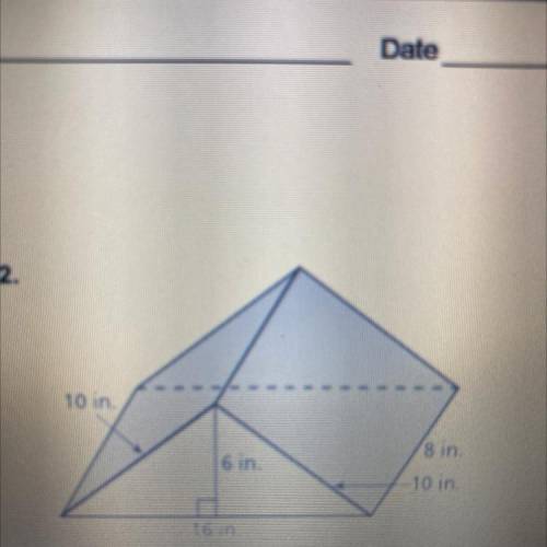 Find surface area of the prism