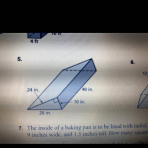 Find surface area of the prism