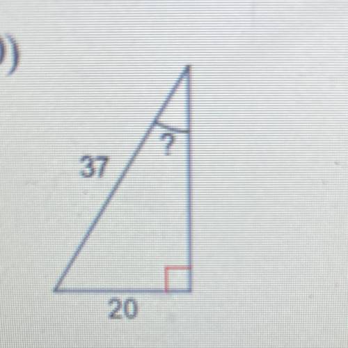 Find the measure of the indicated angle to the nearest degree.
37
20