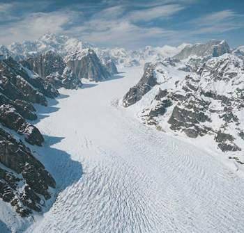 There are different types of glaciers that form.

Which type of glacier would change the landscape