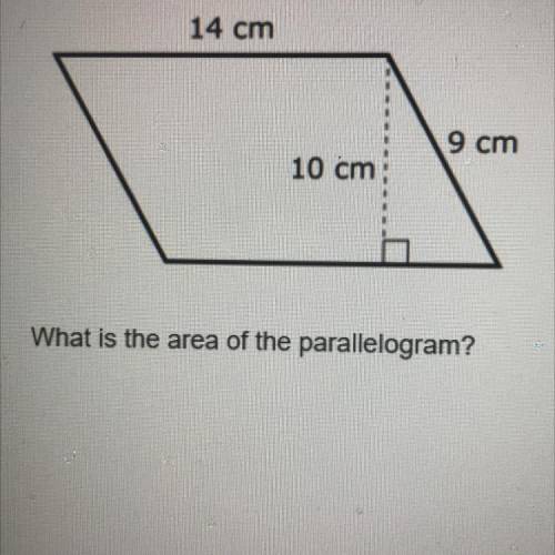 What is the area of the parallelogram ?