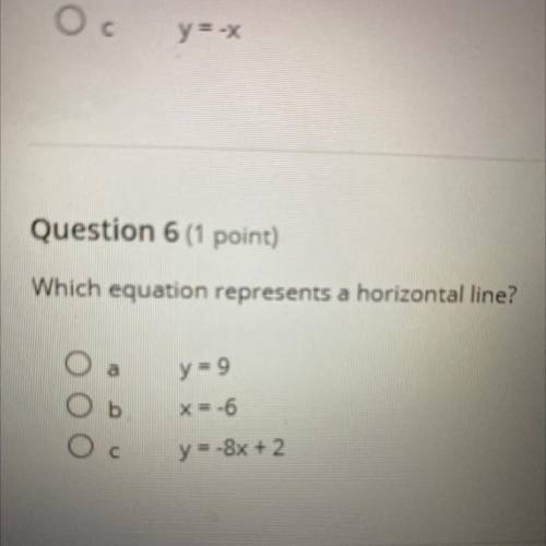 Help me please
A y=9
B x=-6
C y= 8x +2