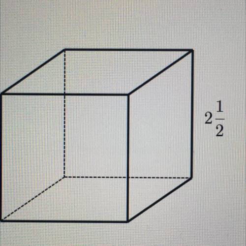 Find the surface area of the cube shown below.
___units2
