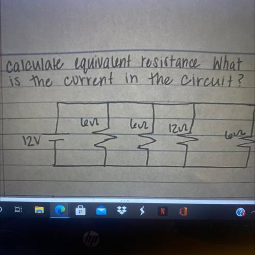 Calculate equivalent resistance What
is the current in the circuit?
