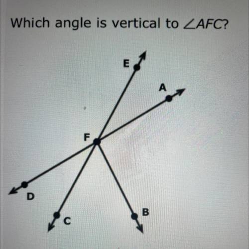 Which angle is vertical to AFC?