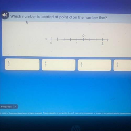 Which number is located at the point Q on the number line?