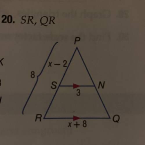 Identify similar triangles then find each measure