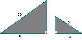 Write the ratio of corresponding sides for the similar triangles and reduce the ratio to lowest ter