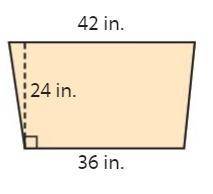 Find the area of the trapezoid(got the subject wrong its math)