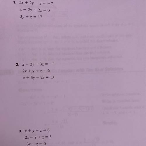 Solve the system using any algebraic method