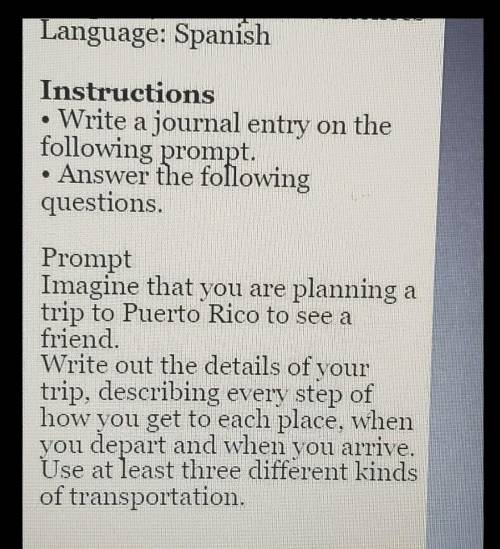 Instructions: Write a journal entry on the following prompt. Answer the following questions. ( Read