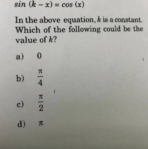 (25points) what is the value of k?
And please explain your answer