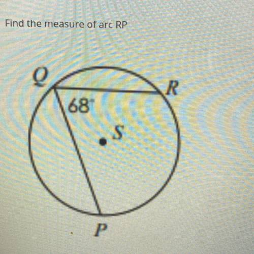 Find the measure of arc RP
