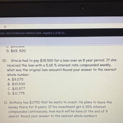 Help Please I’m being Timed
Question 10