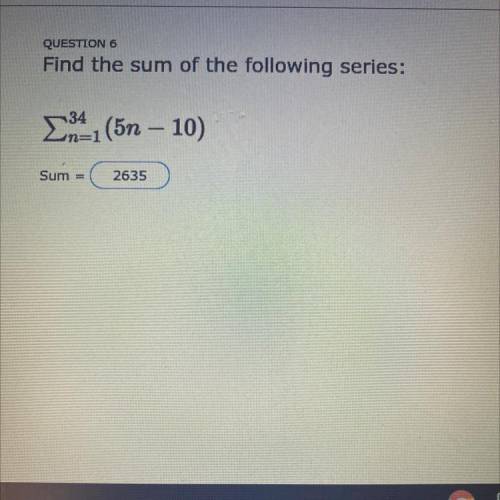 Find the sum of the following series: